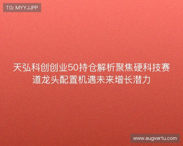 天弘科创创业50持仓解析聚焦硬科技赛道龙头配置机遇未来增长潜力